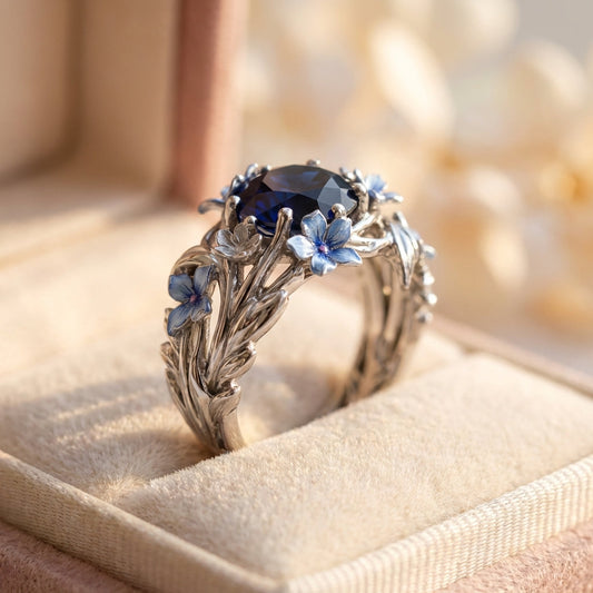 Elegant Iris Flower Ring