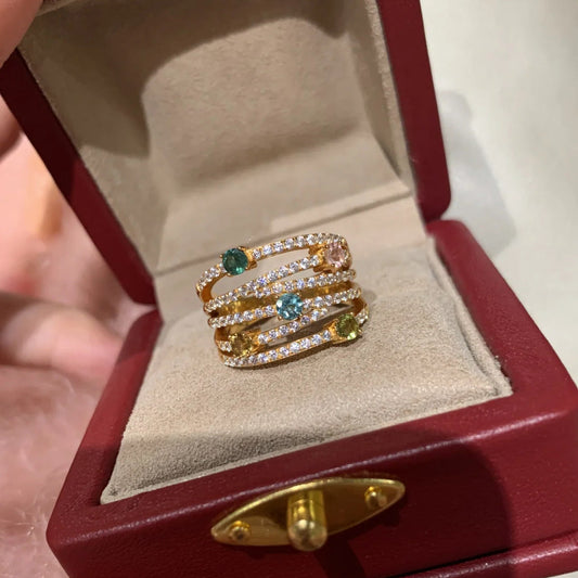 Elegant Multistone Ring