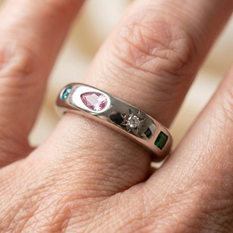 Multistone Statement Ring