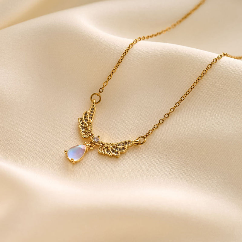 Elegant Opal Wing Necklace