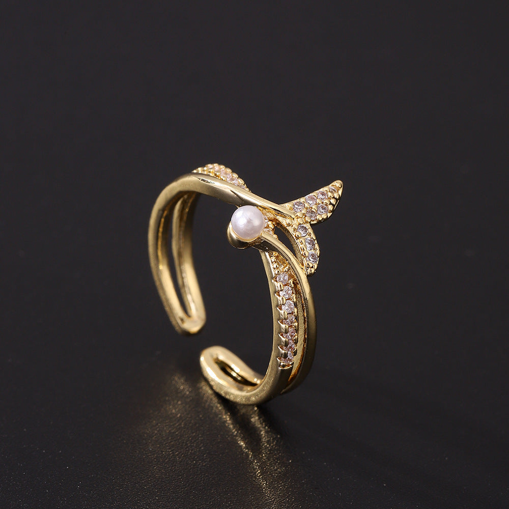 Elegant Pearl Gold Ring
