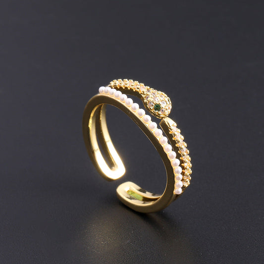 Elegant Pearl Gold Ring