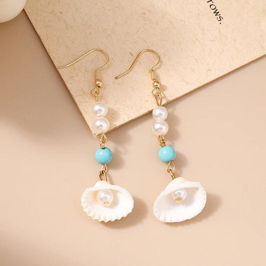 Elegant Pearl Shell Earrings
