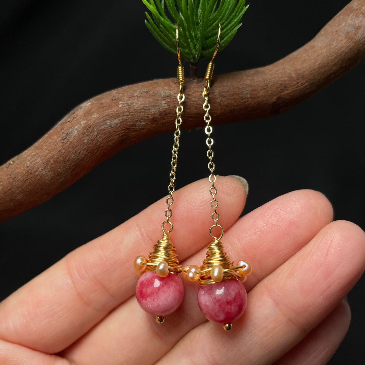 Elegant Pink Tourmaline Earrings