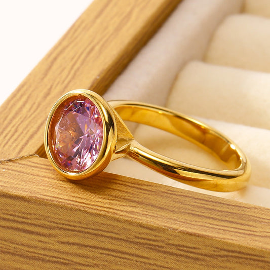 Elegant Pink Tourmaline Ring