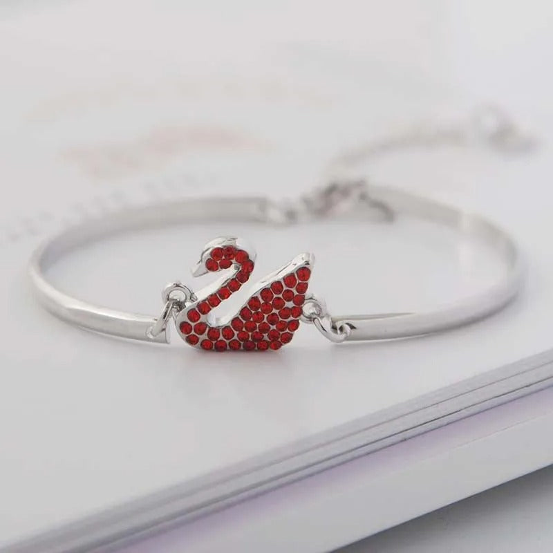 Elegant Red Swan Bracelet