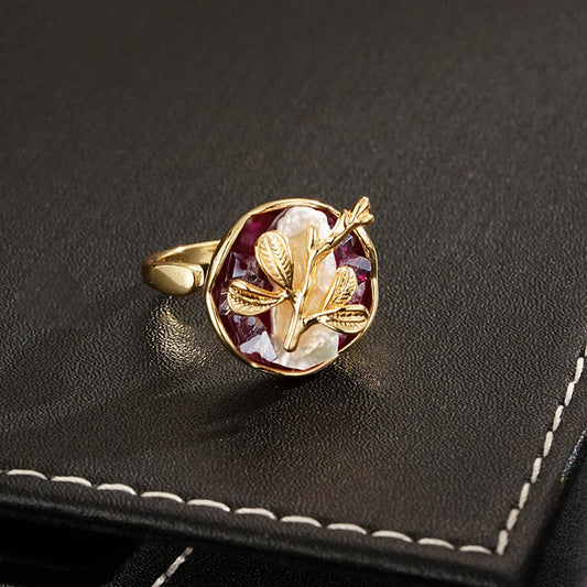 Elegant Ruby Gold Ring