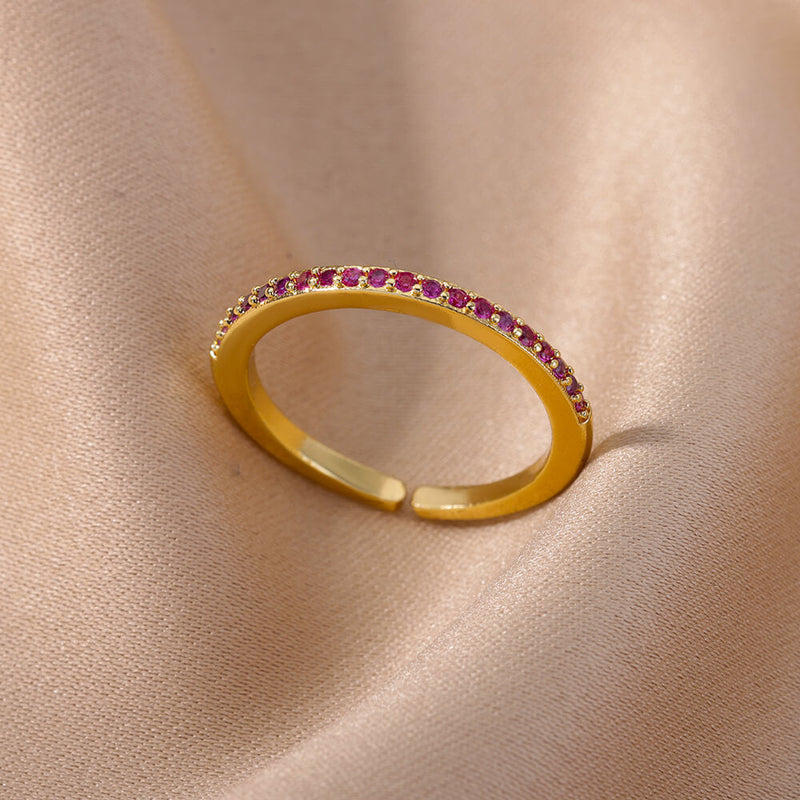 Elegant Ruby Gold Ring