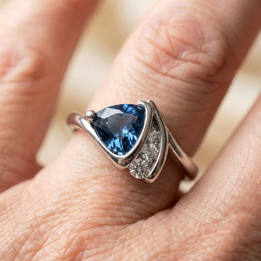 Sapphire Cubic Zirconia Ring