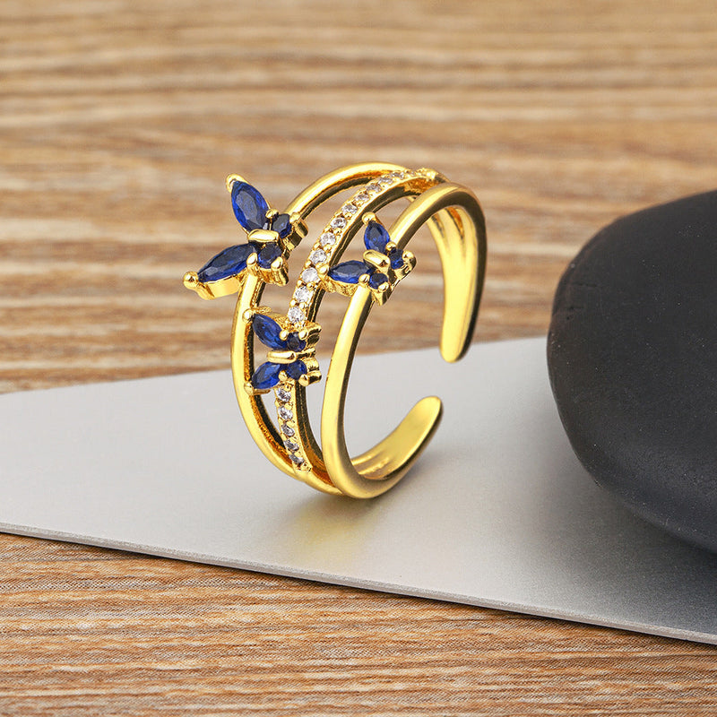 Elegant Sapphire Gold Ring