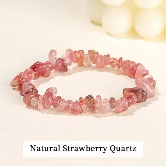 Elegant Strawberry Quartz Bracelet