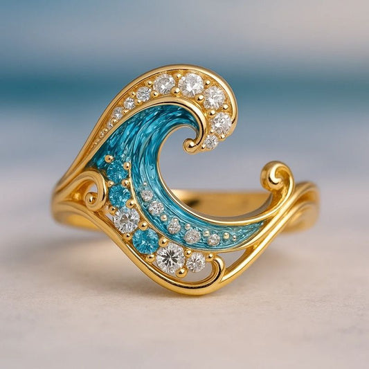 Elegant Topaz Gold Ring