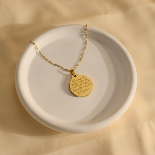 Engraved Gold Necklace