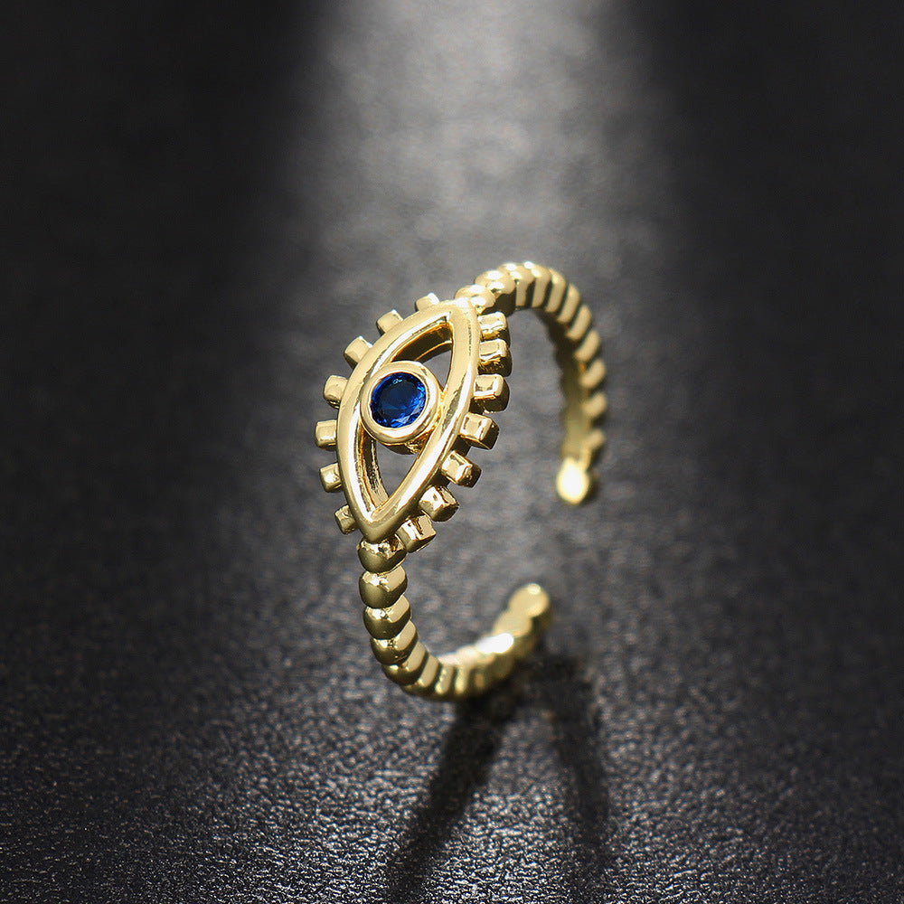 Evil Eye Gold Ring