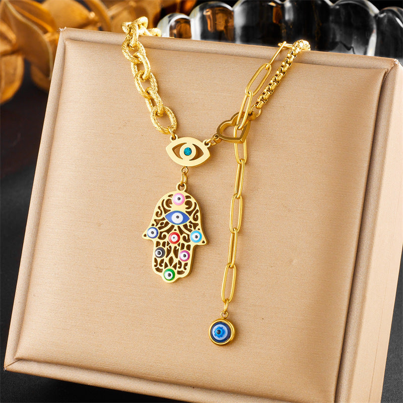 Evil Eye Hamsa Necklace