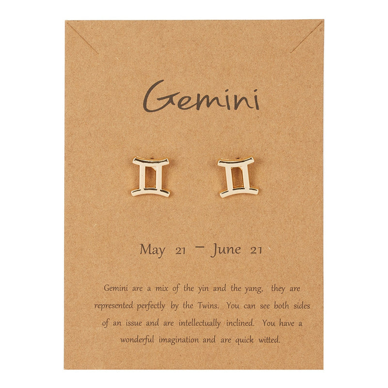 Gemini Zodiac Earrings