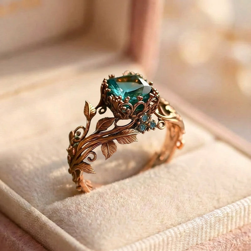 Nature Green Crystal Ring