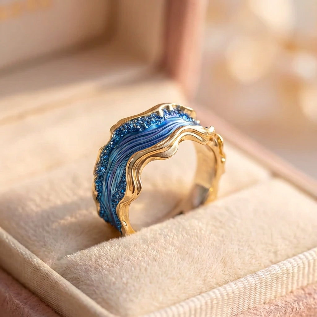 Vintage Golden Ocean Ring