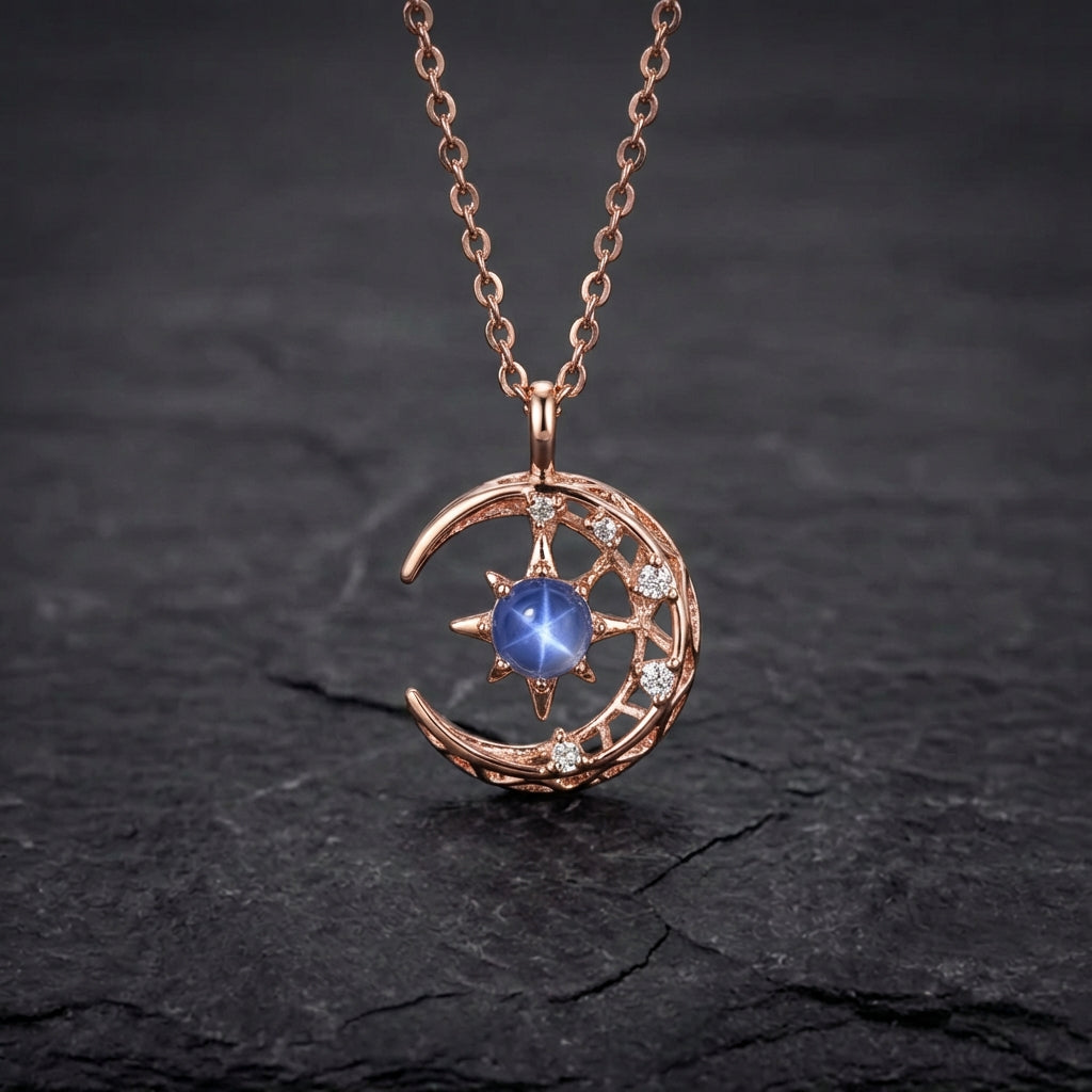 Fashion Star Moon Chain Necklace