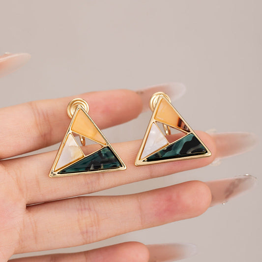 Geometric Triangle Earrings