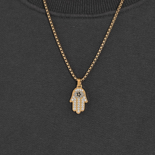 Gold Hamsa Hand Necklace