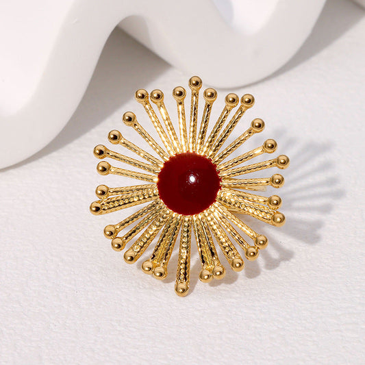 Gold Sunburst Statement Ring