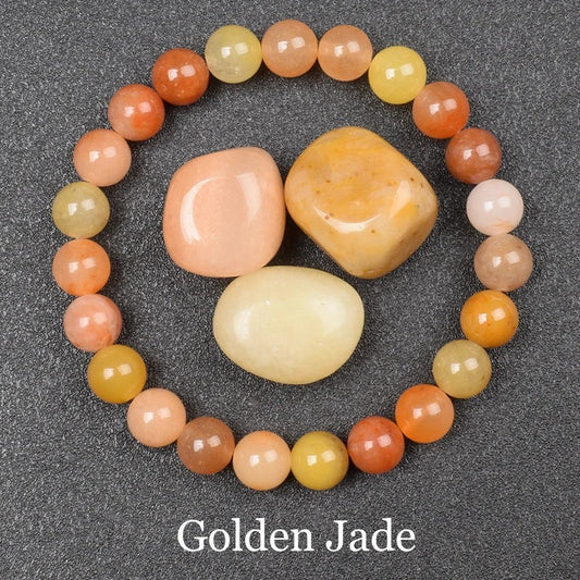 Golden Jade Bead