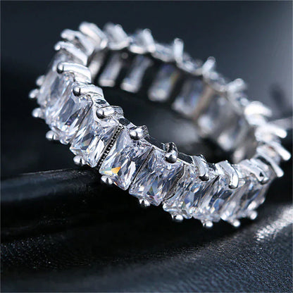 Luxury Zirconia Ring In Gold And Silver