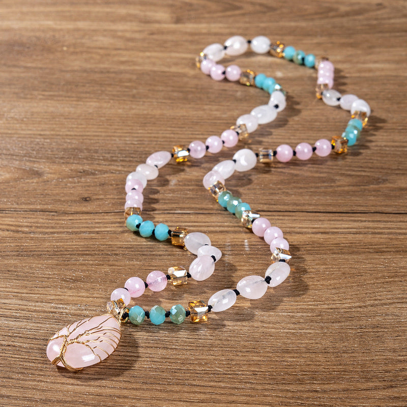 Handmade Rose Quartz Necklace