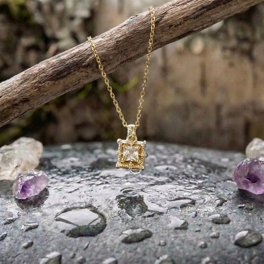 Illaria Square Baguette Necklace