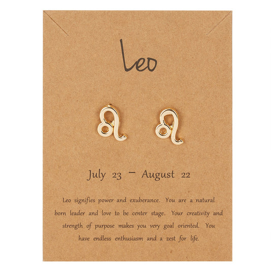 Leo Zodiac Earrings