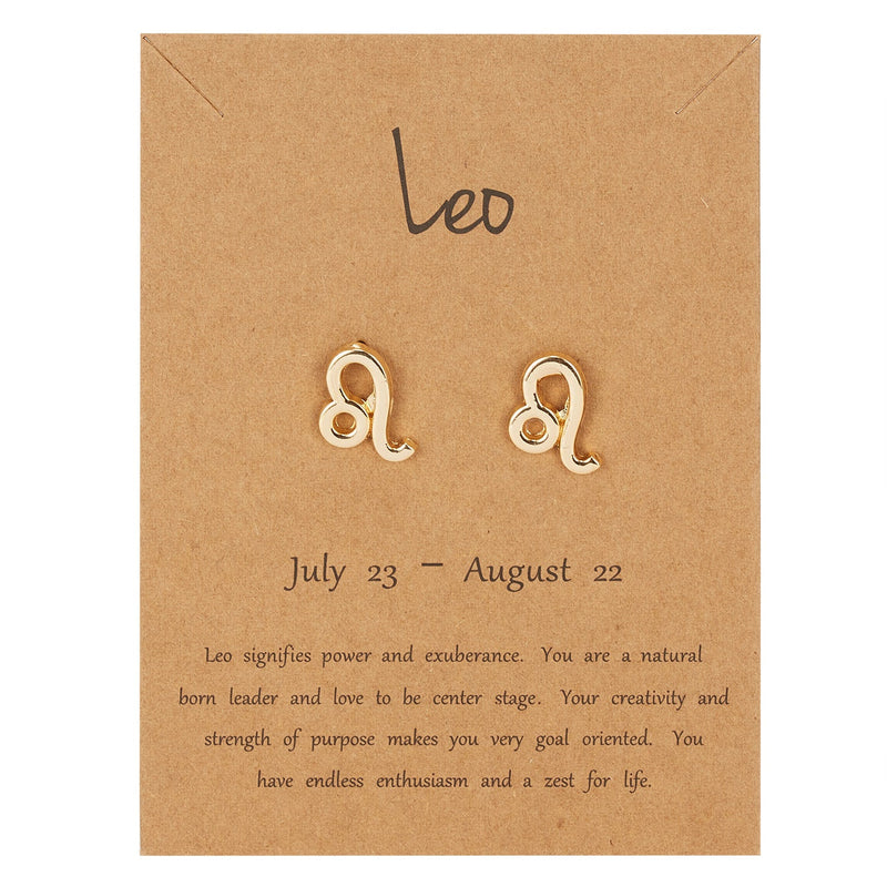 Leo Zodiac Earrings