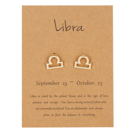 Libra Zodiac Earrings