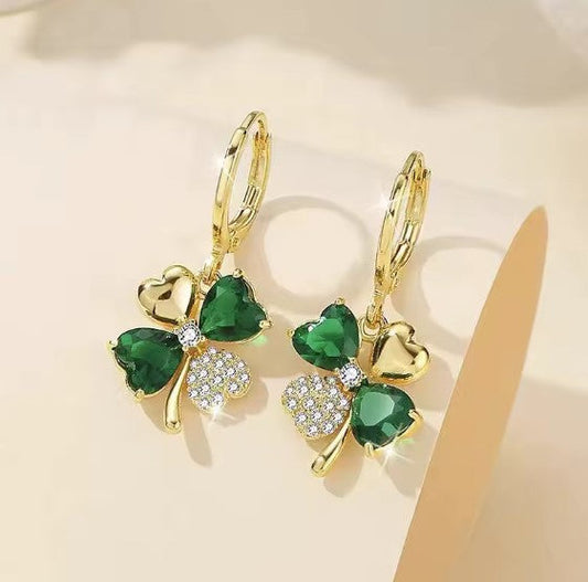 Luxury Clover Drop Earrings