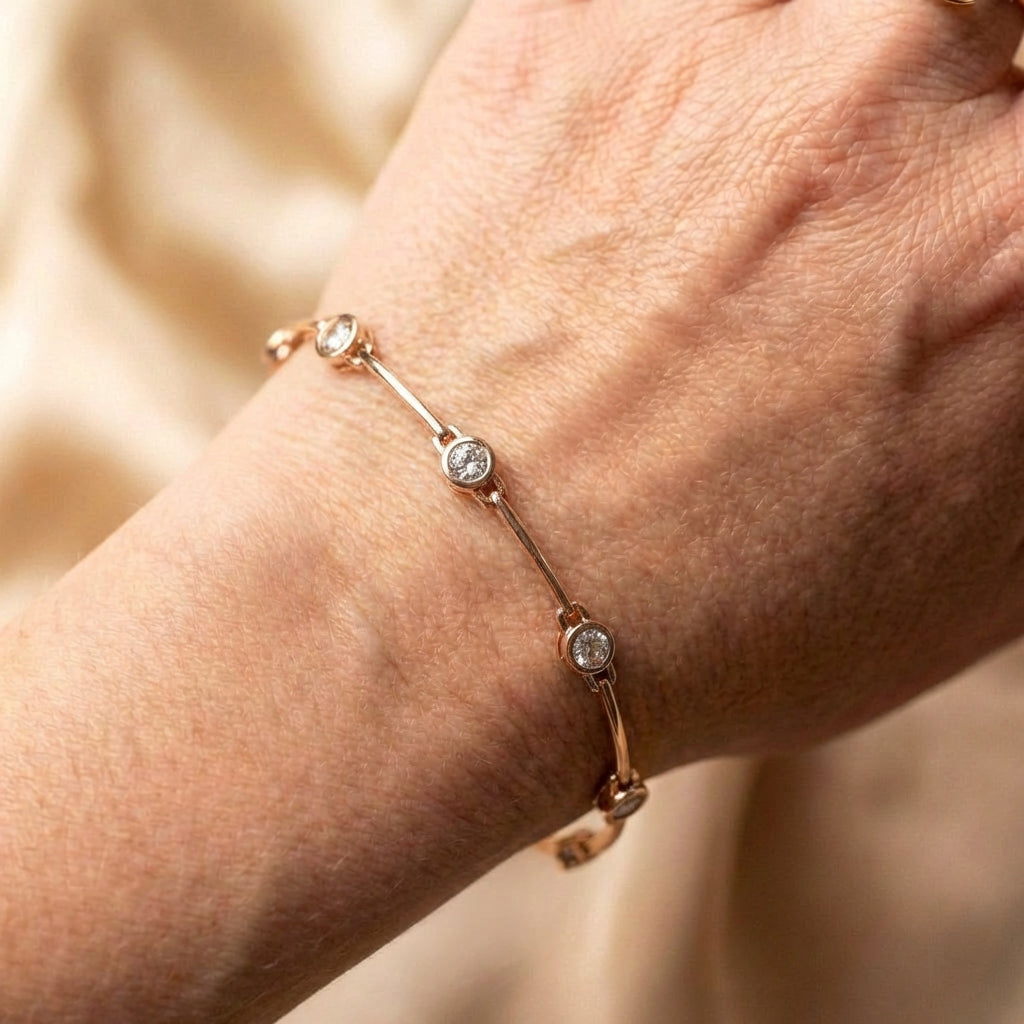 Zircon Rose Gold Bracelet
