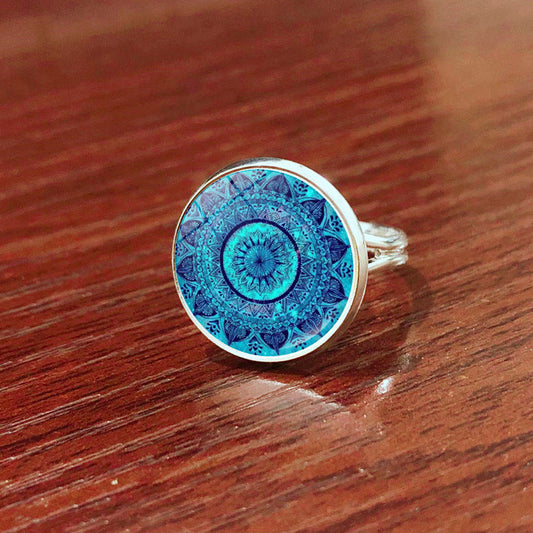 Mandala Turquoise Ring