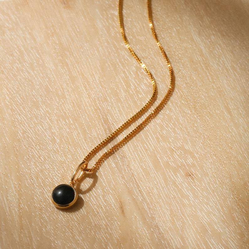 Minimalist Black Onyx Necklace