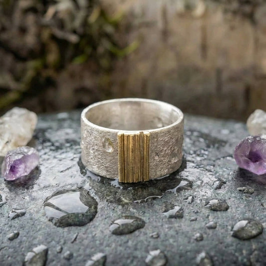 Minimalist Geometric Silver Ring