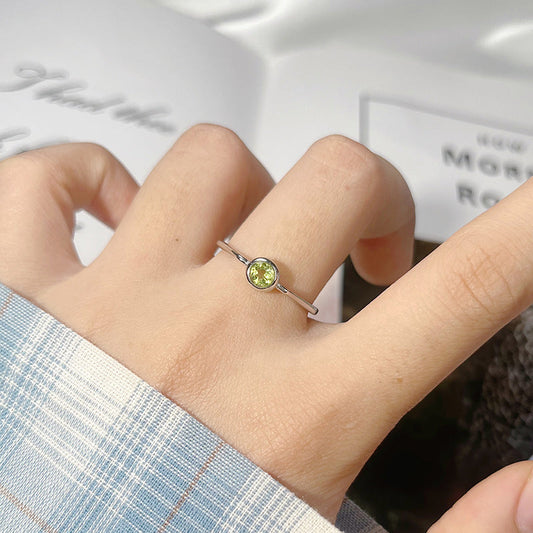 Minimalist Peridot Ring