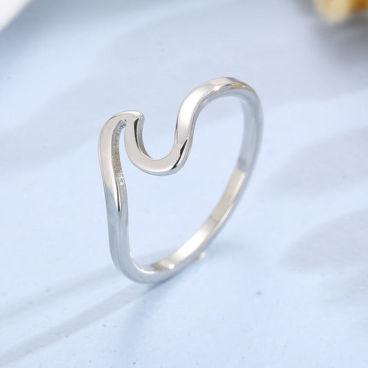 Minimalist Wave Ring