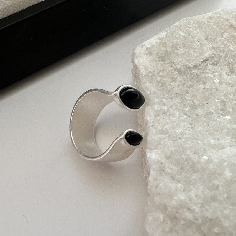 Modern Black Onyx Ring