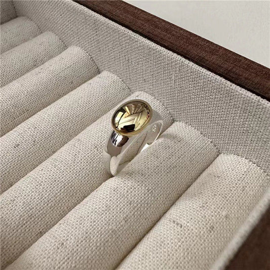 Modern Gold Dome Ring