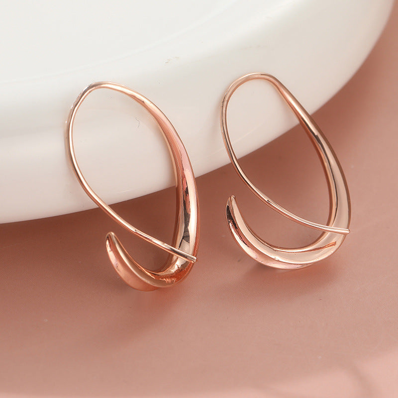 Modern Rose Gold Earrings