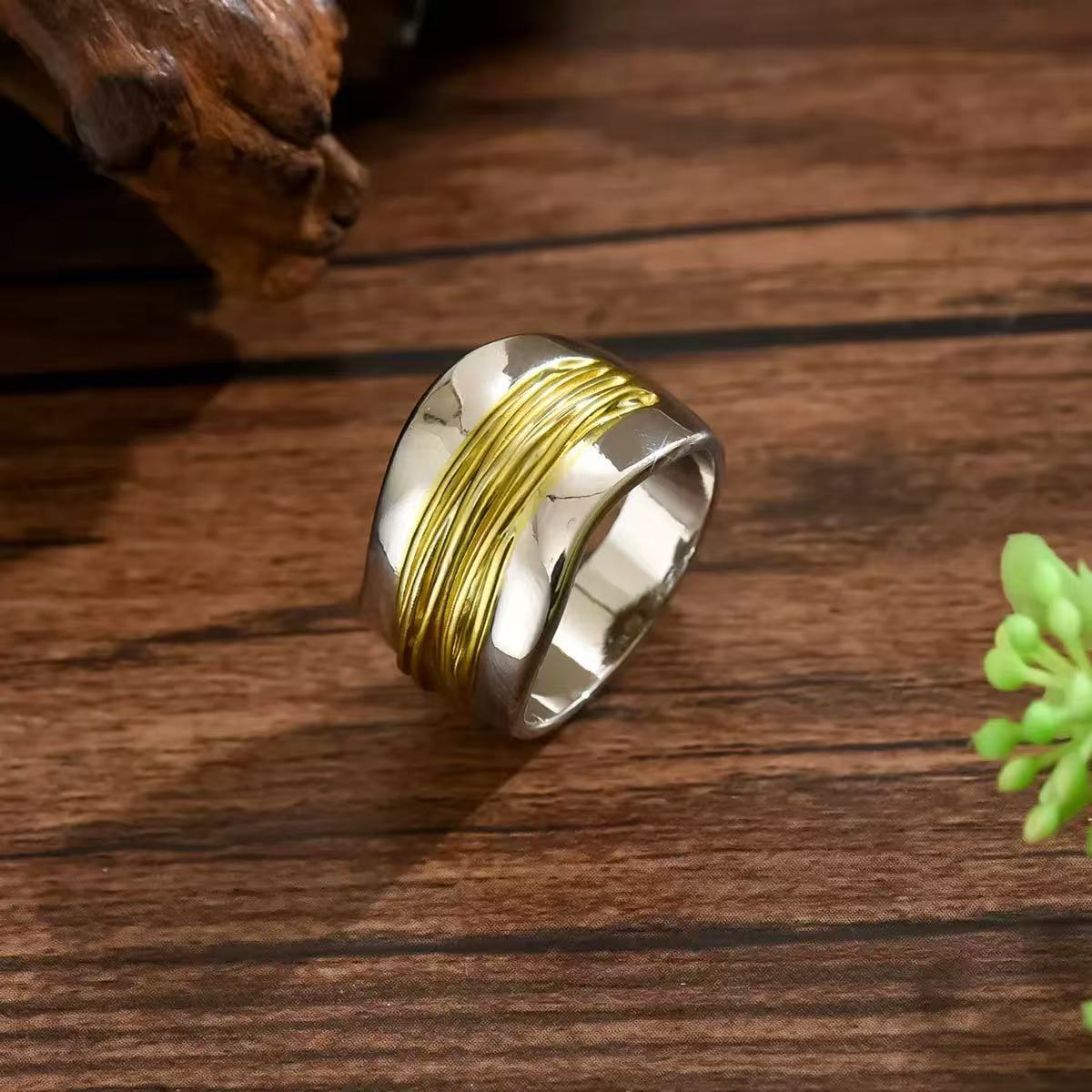 Modern Two Tone Ring