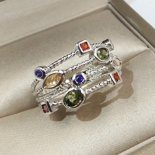 Multistone Statement Ring