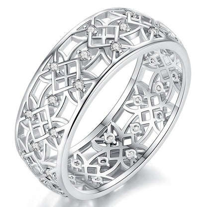Elegant Starwoven Silver Ring