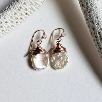 Elegant Irregular Pearl Drop Earrings
