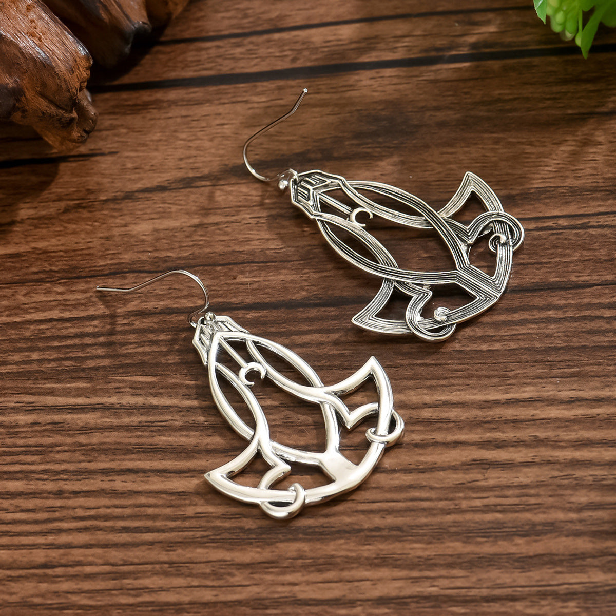 Vintage Silver Moon Blossom Earring