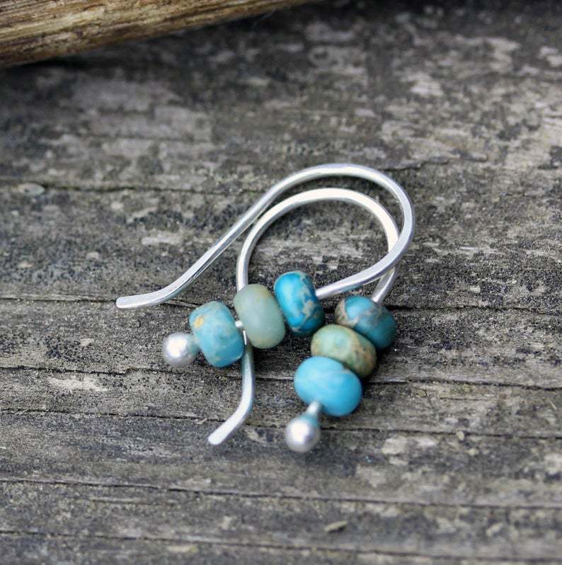 Elegant Turquoise Harmony Drop Earrings