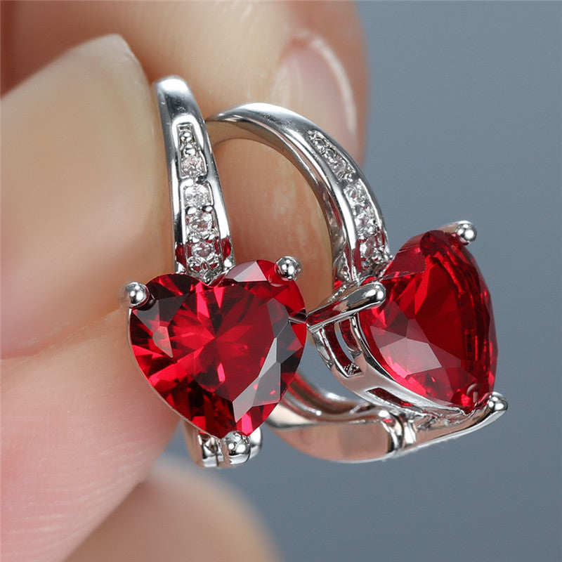 Lunara Emberelle White Gold Earrings